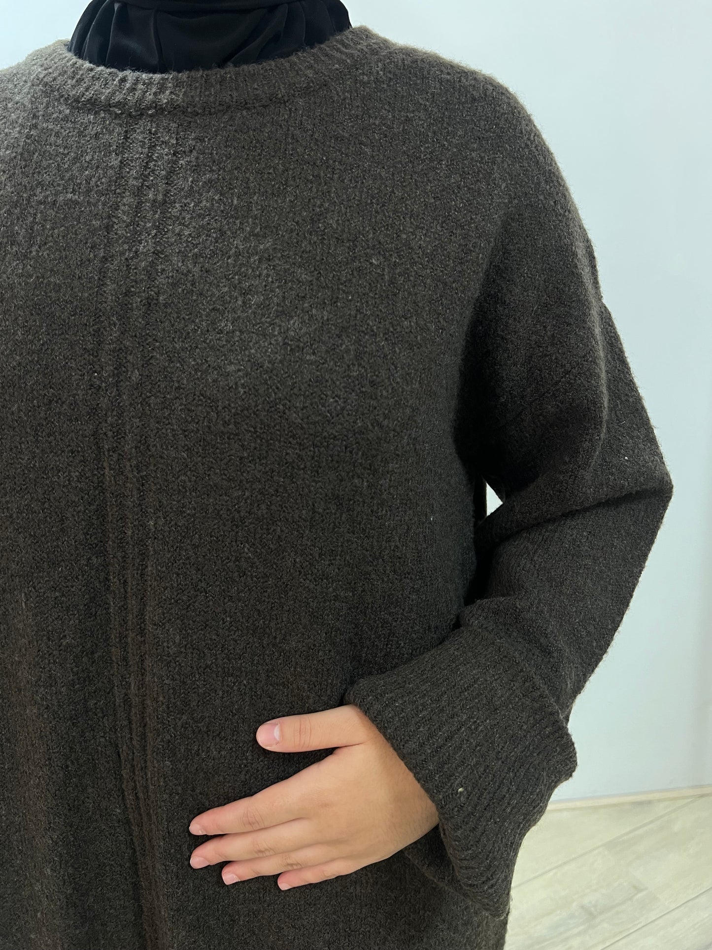 Wollen jurk met details