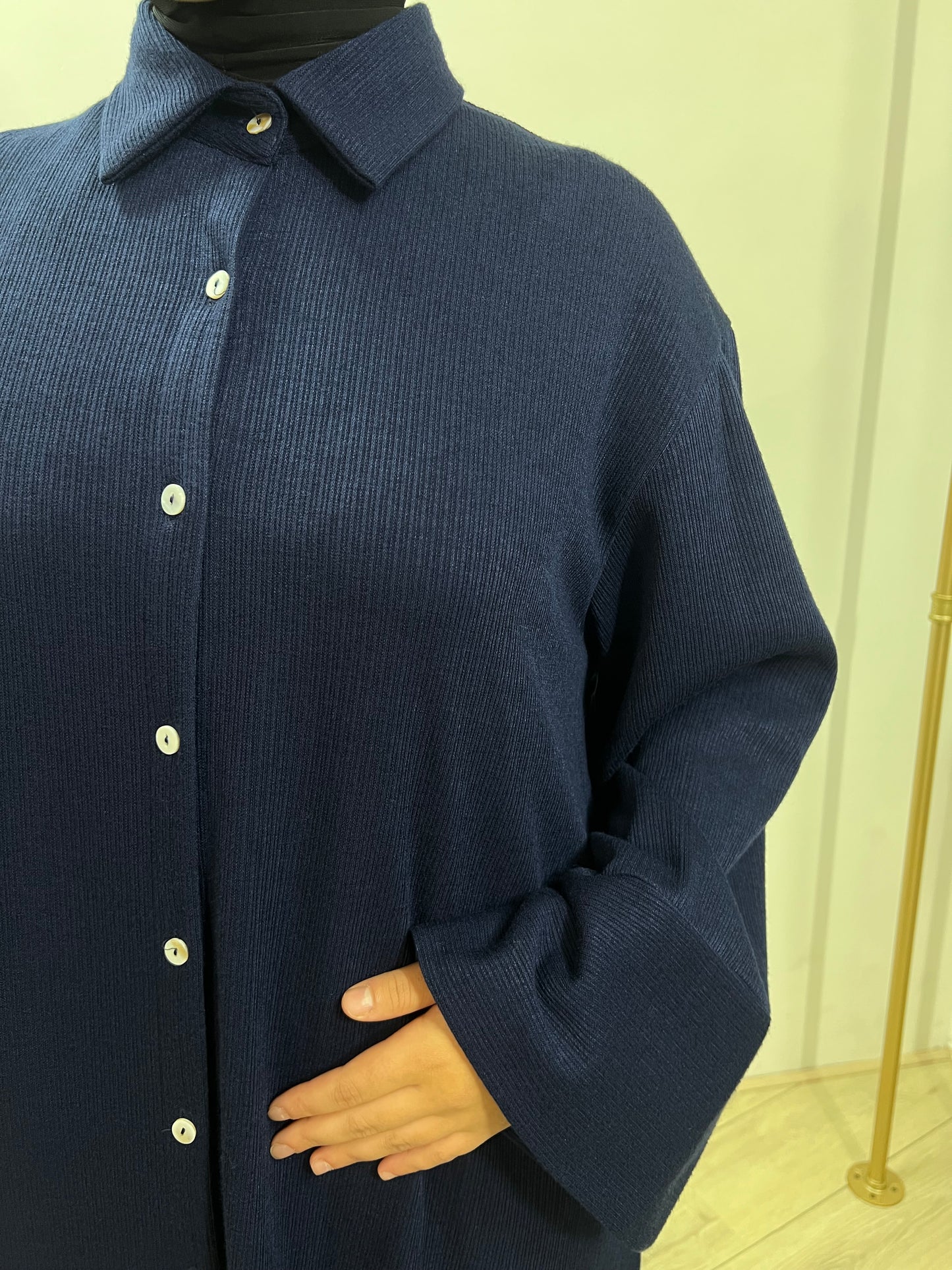 Wollen jurk met knopen