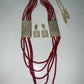 Traditionele sieraden set - Rood met goud