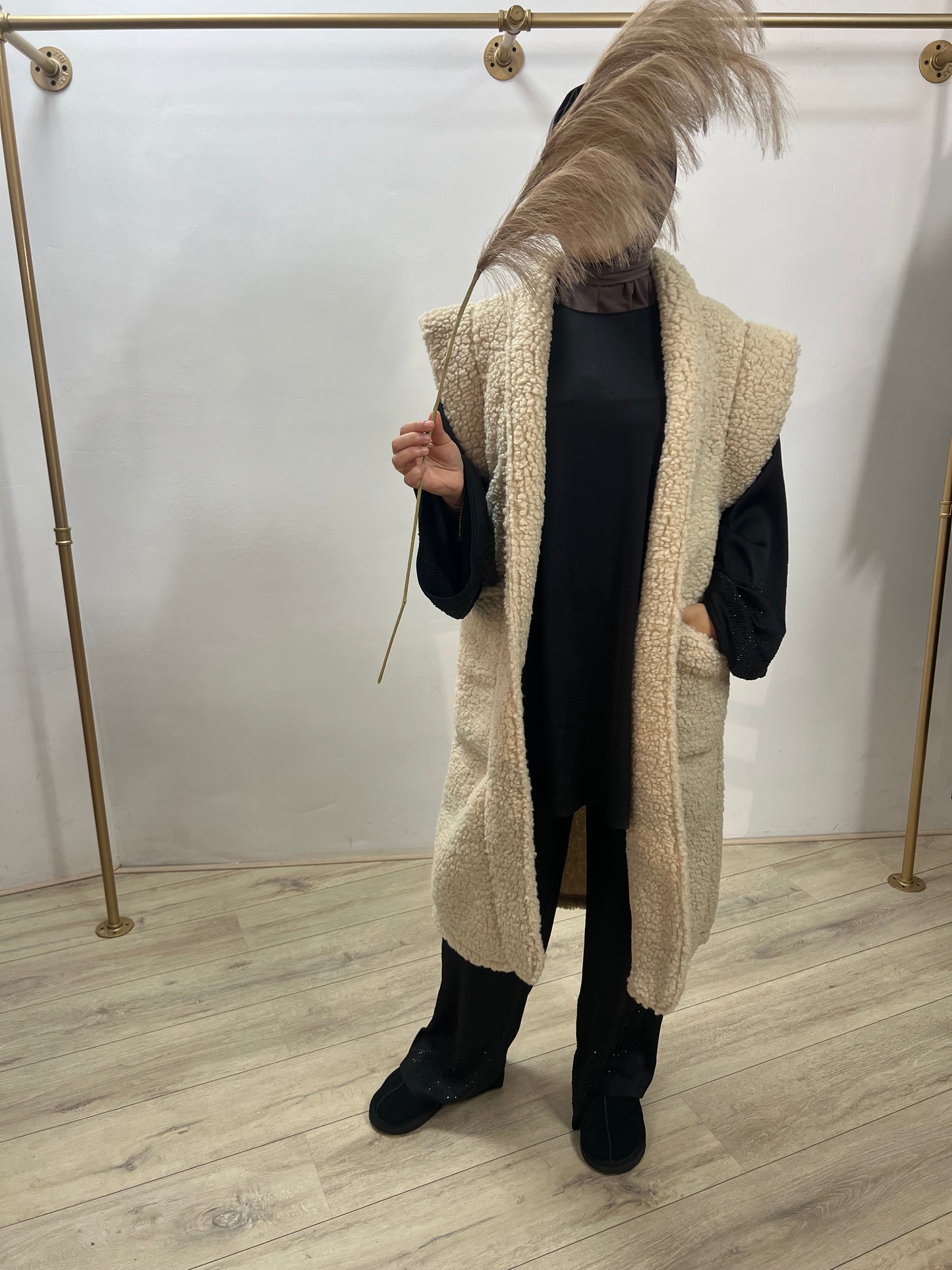 Wollen open vest