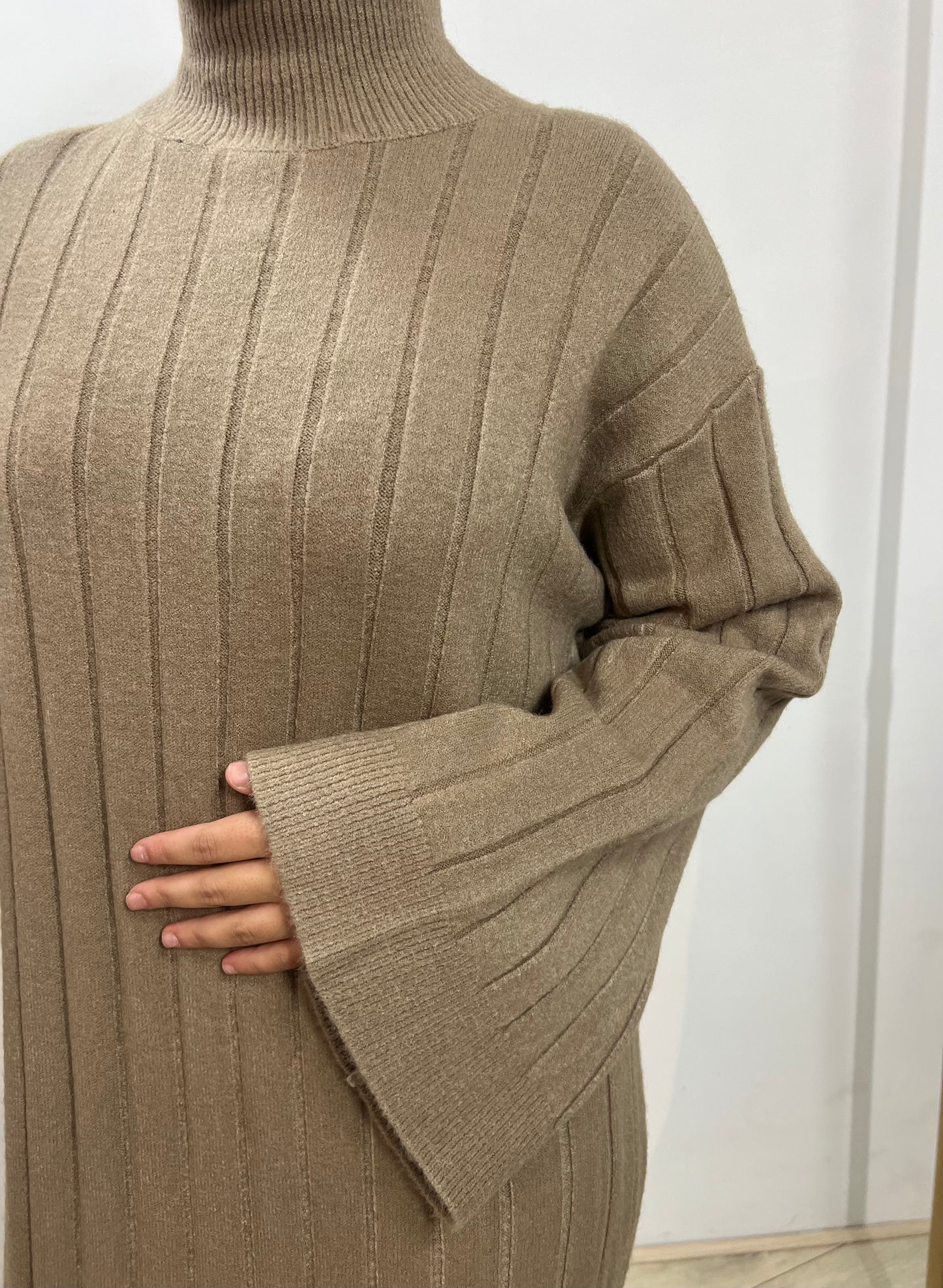 Wollen jurk (gestreept)