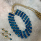 Traditionele sieraden set - Blauw/goud