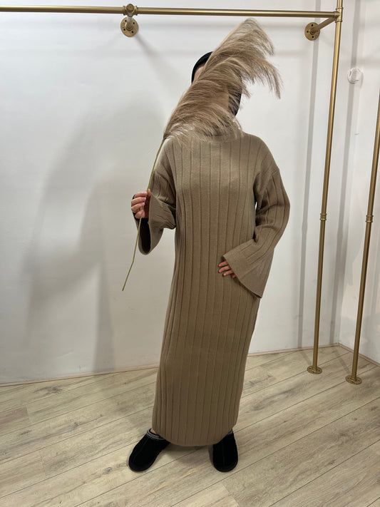 Wollen jurk (gestreept)