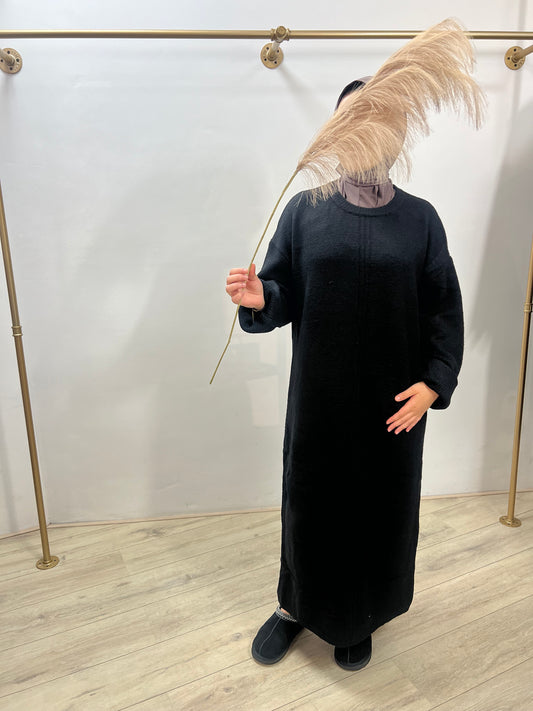 Wollen jurk met details