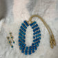 Traditionele sieraden set - Blauw/goud