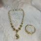 Traditionele sieraden set - Goud met groen - Amira