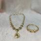 Traditionele sieraden set - Goud met groen - Amira