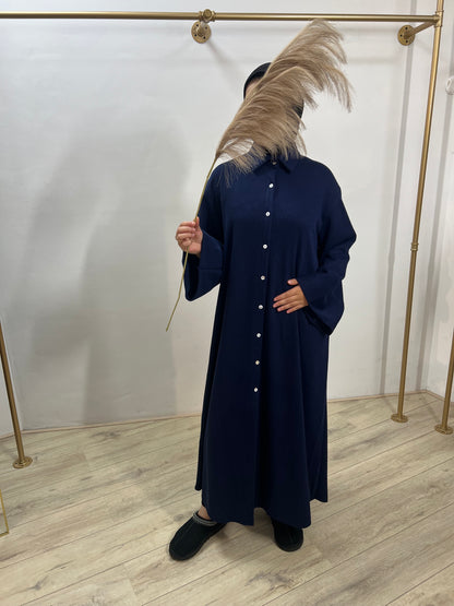 Wollen jurk met knopen