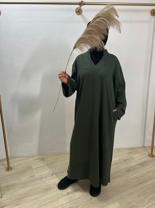 Wollen jurk met kraag