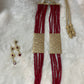 Traditionele sieraden set - Rood met goud