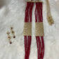 Traditionele sieraden set - Rood met goud