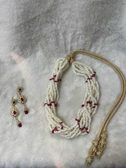 Traditionele sieraden - Ketting jawhar rood
