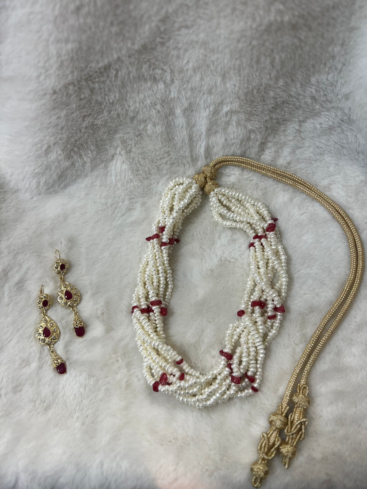 Traditionele sieraden - Ketting jawhar rood