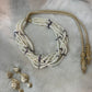 Traditionele sieraden - Ketting jawhar crème/paars