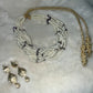 Traditionele sieraden - Ketting jawhar crème/paars