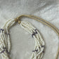 Traditionele sieraden - Ketting jawhar crème/paars