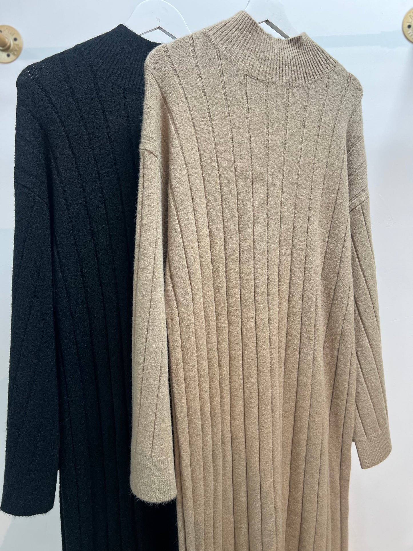 Wollen jurk (gestreept)