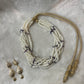 Traditionele sieraden - Ketting jawhar crème/paars