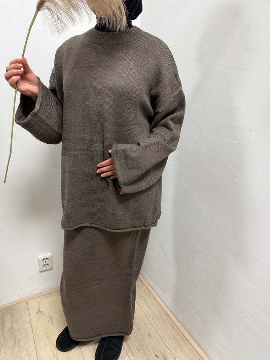 NIEUW - Twinset wol met rok