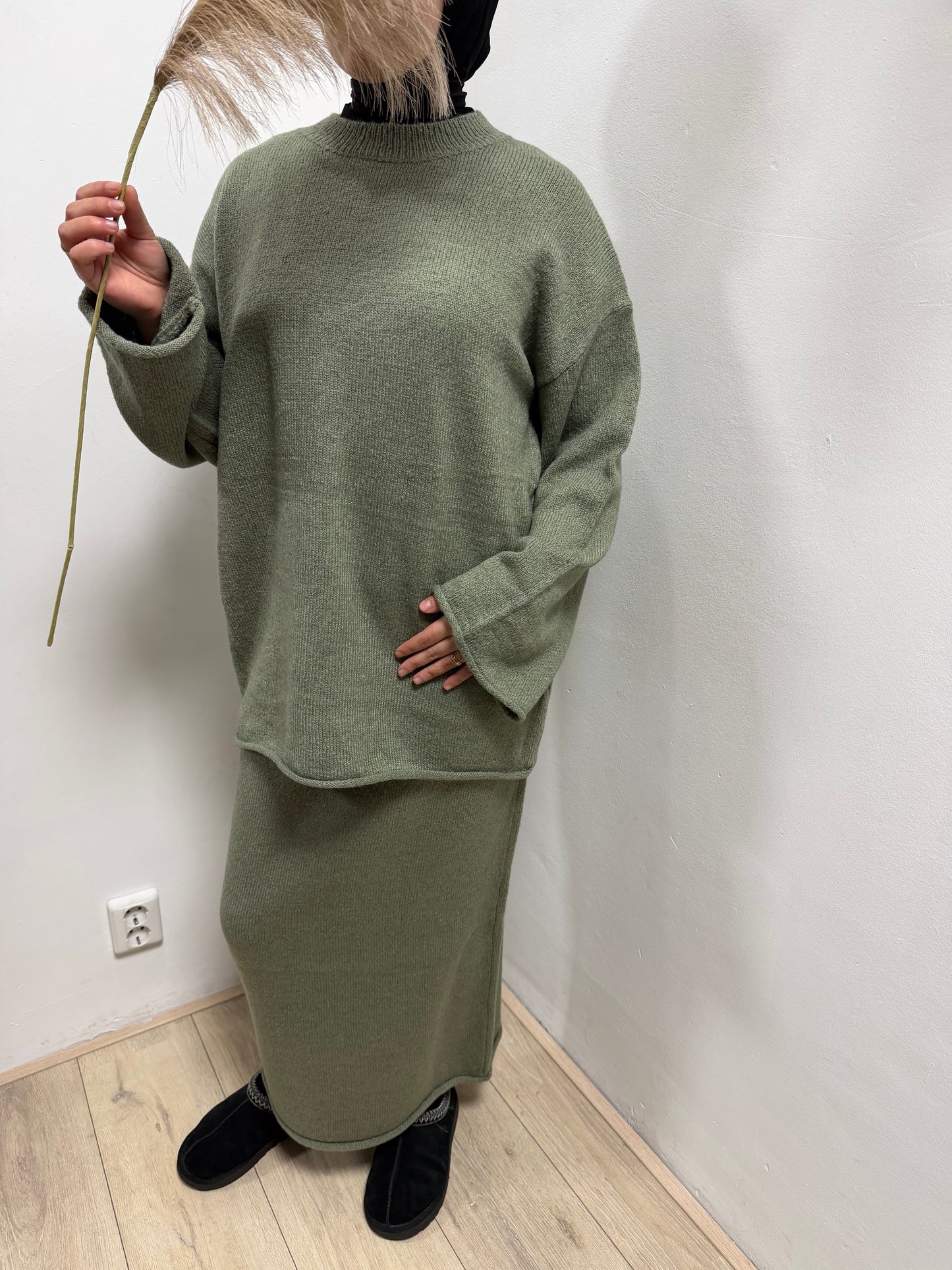 NIEUW - Twinset wol met rok