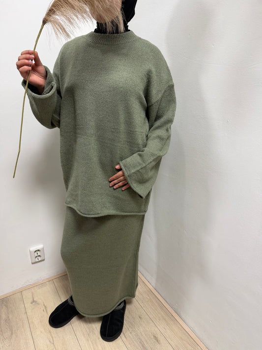 NIEUW - Twinset wol met rok