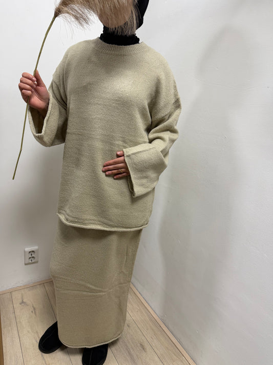 NIEUW - Twinset wol met rok