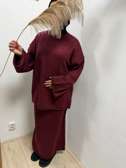 NIEUW - Twinset wol met rok