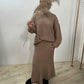 Wollen twinset met rok
