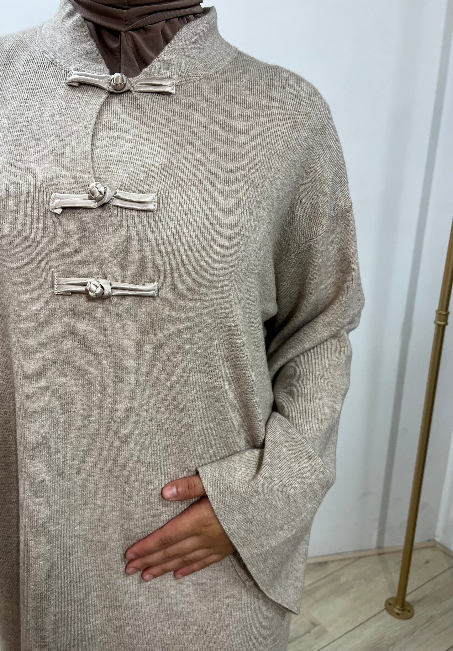 Twinset met knoop details