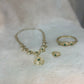 Traditionele sieraden set - Goud met groen - Amira