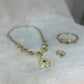 Traditionele sieraden set - Goud met groen - Amira