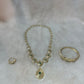 Traditionele sieraden set - Goud met groen - Amira