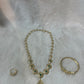 Traditionele sieraden set - Goud met groen - Amira