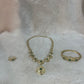 Traditionele sieraden set - Goud met groen - Amira