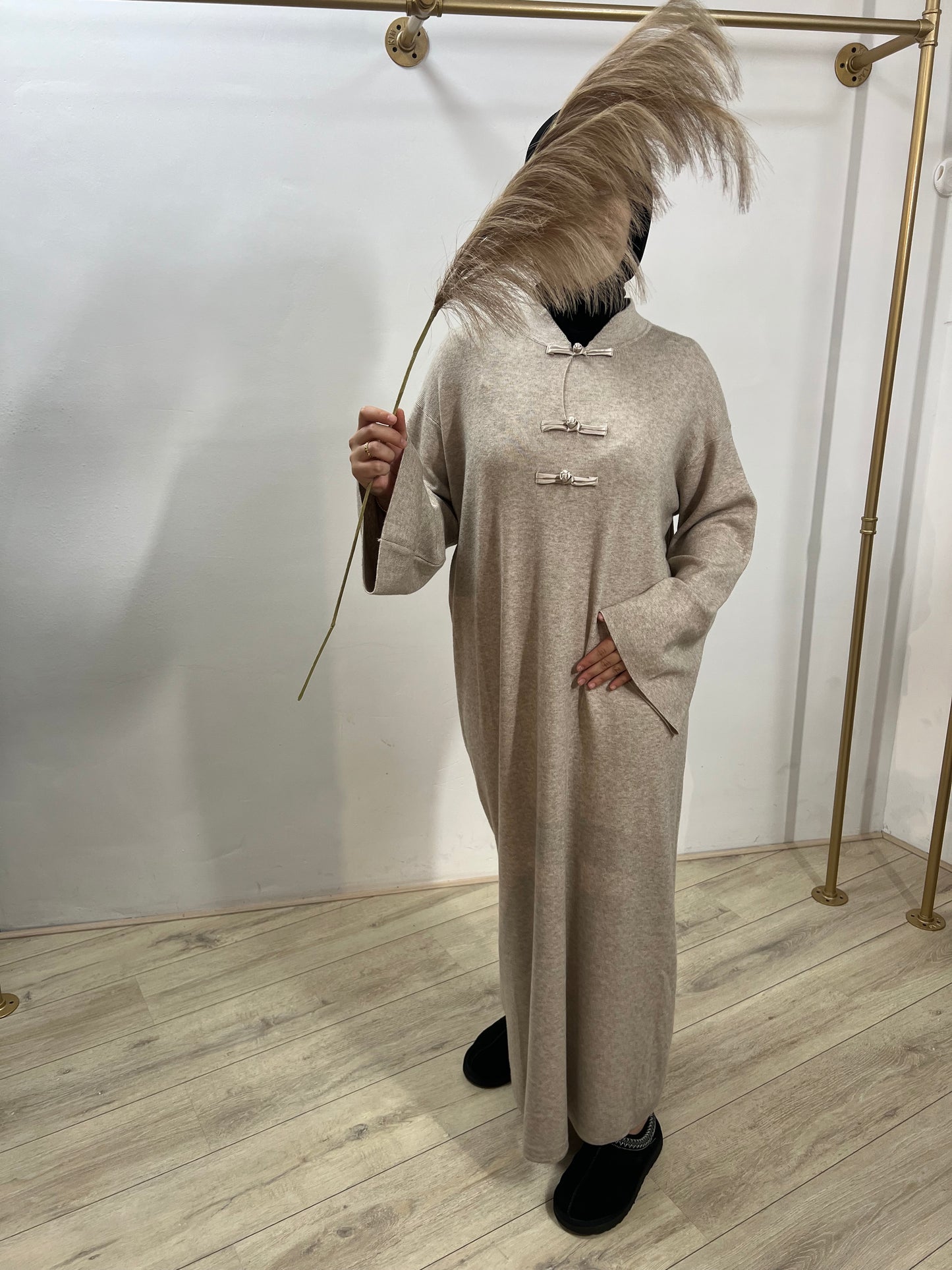 Jurk met knoopdetails