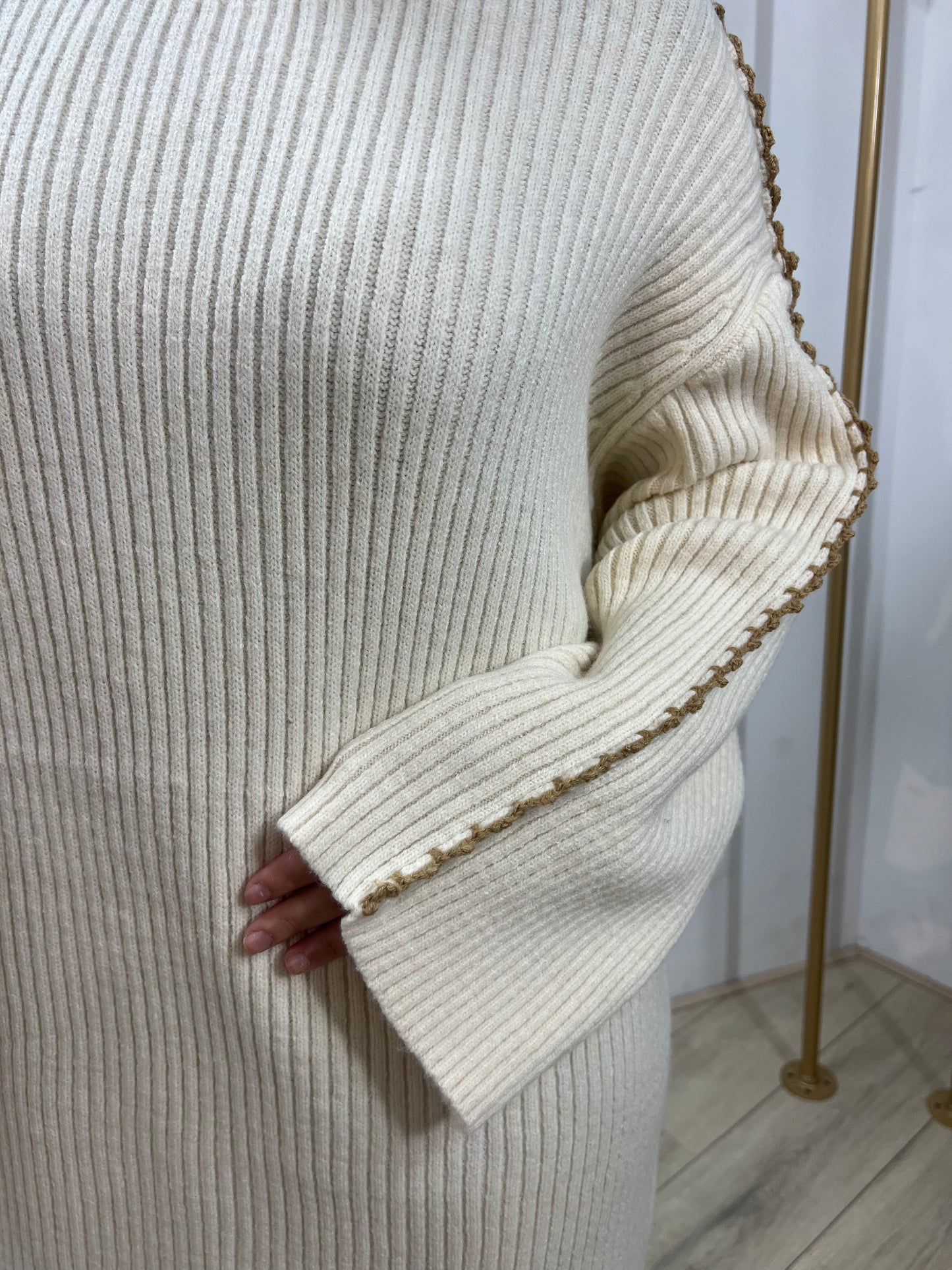 Jurk met vlechtdetails