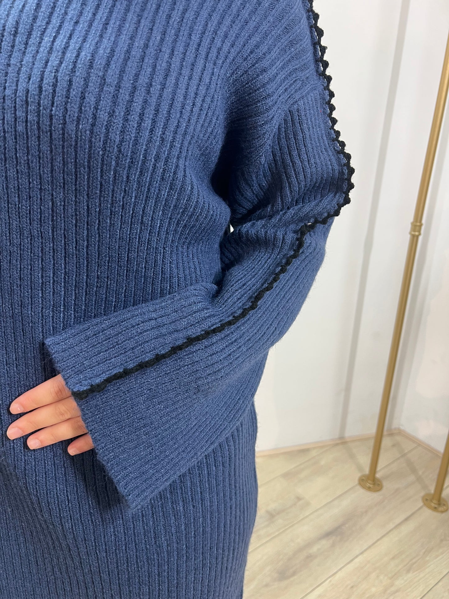 Jurk met vlechtdetails