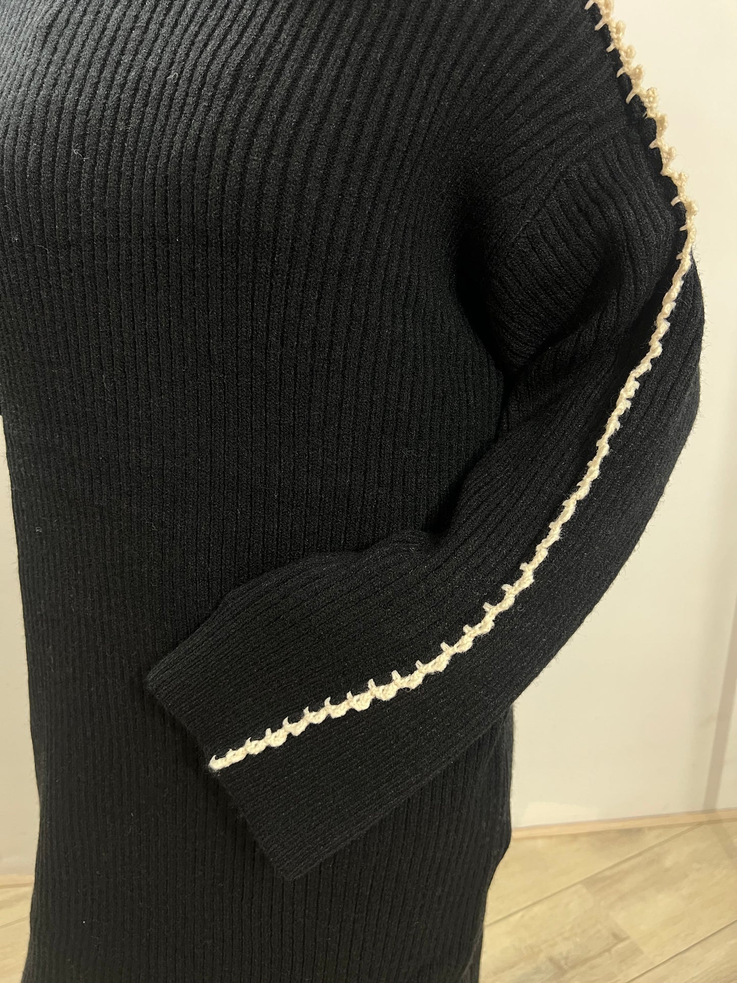 Jurk met vlechtdetails