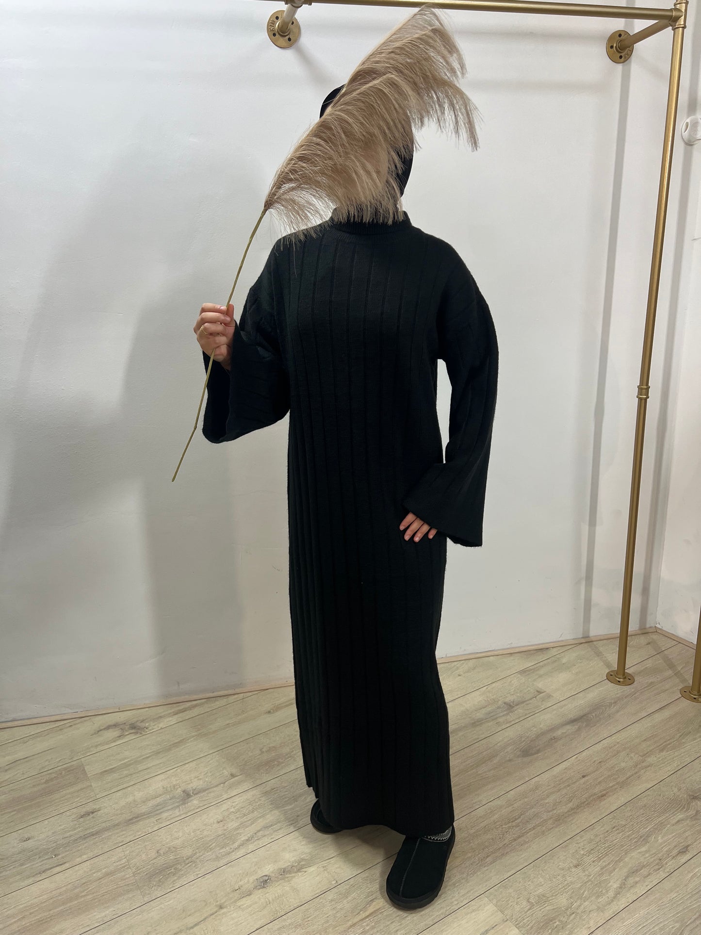 Wollen jurk (gestreept)